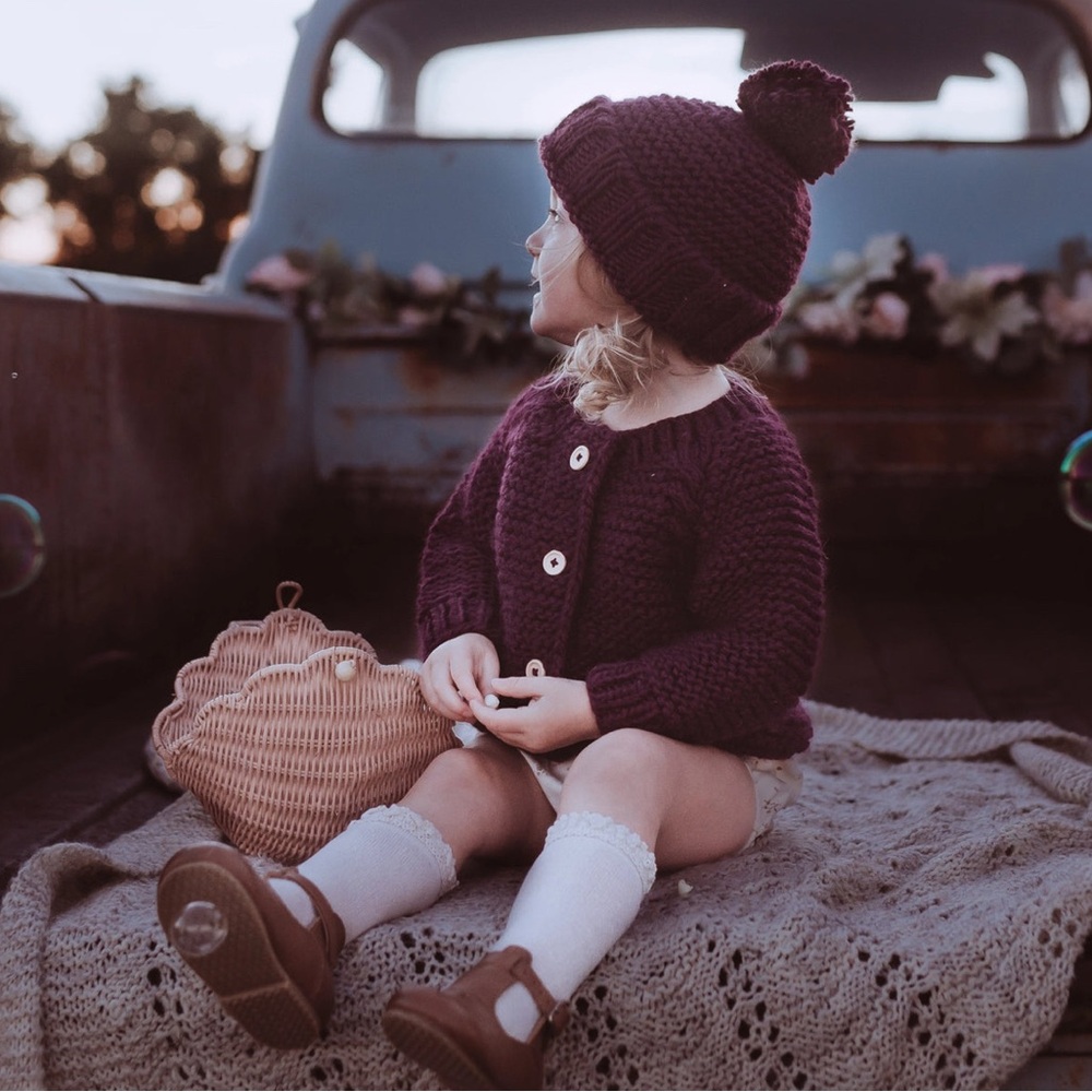 Huggalugs Purple Knit Sweater